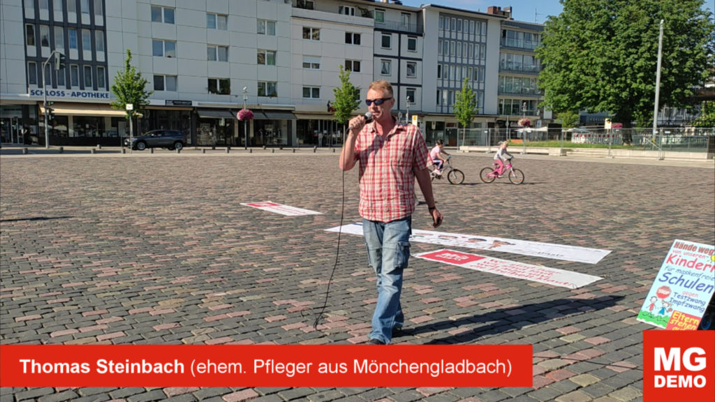 Thomas Steinbach, ehemaliger Krankenpfleger aus Mönchengladbach, 25. MG DEMO Sonntagsspaziergang am 04.07.2021