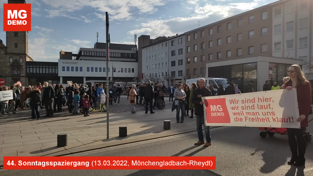 44. MG DEMO Sonntagsspaziergang in Mönchengladbach-Rheydt – 13.03.2022