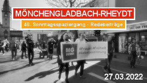 Redebeiträge beim 46. Sonntagsspaziergang in Mönchengladbach-Rheydt